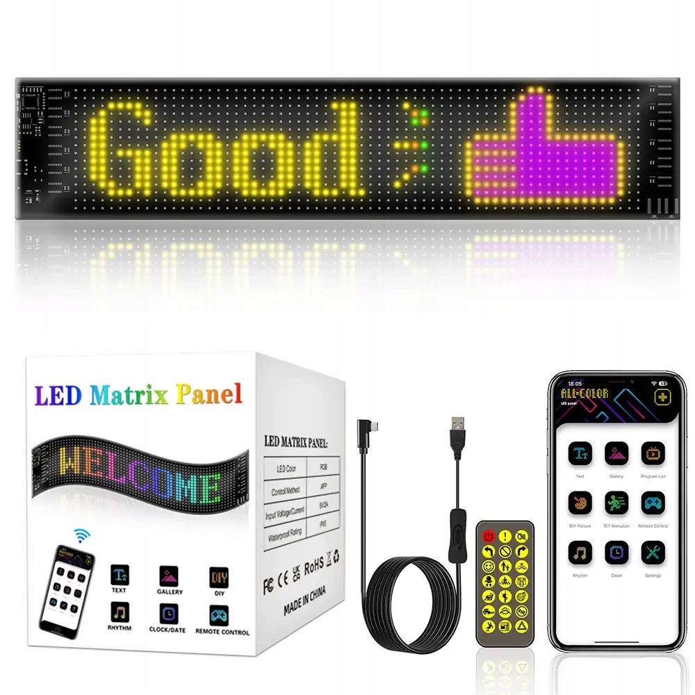 Wyświetlacz Led FULL COLOR do Auta – Twój projekt w zasięgu ręki