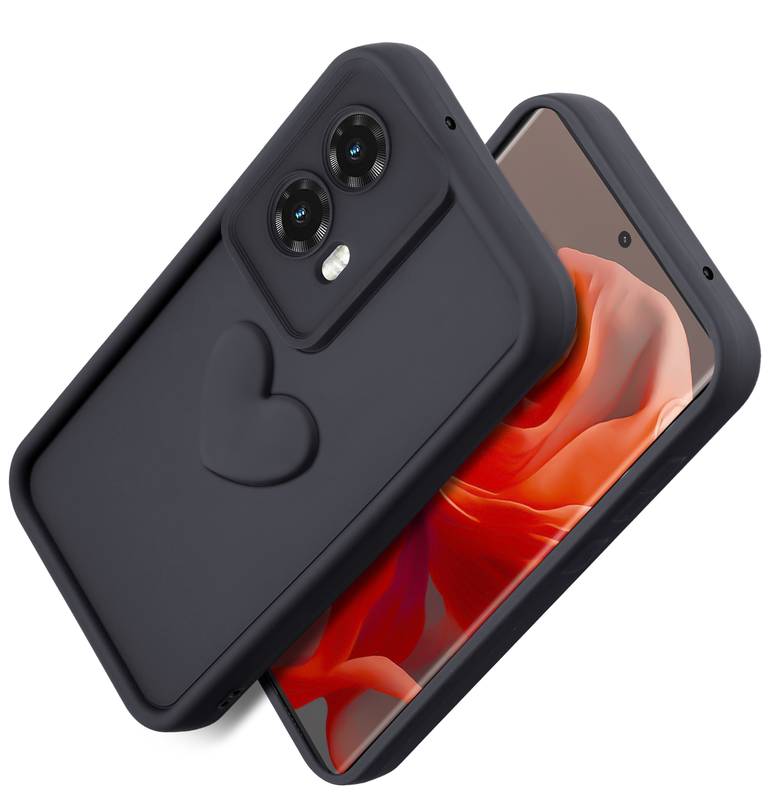 Etui do Motorola Moto G85 5G silikonowe MATOWE serce – Ochrona i styl w jednym