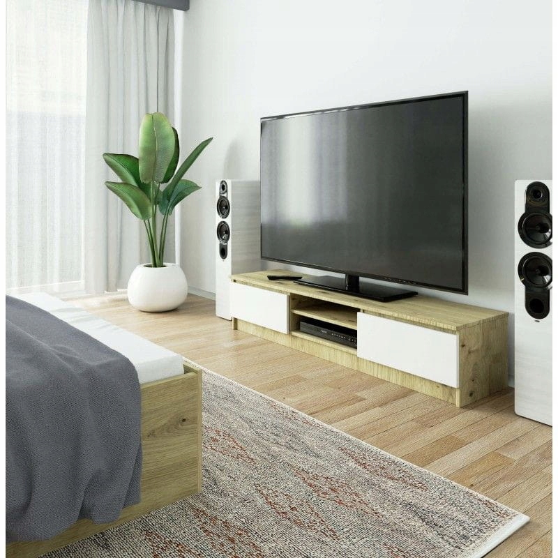 Szafka RTV NOVA 160x40x33 cm – Elegancki i funkcjonalny wybór do Twojego salonu