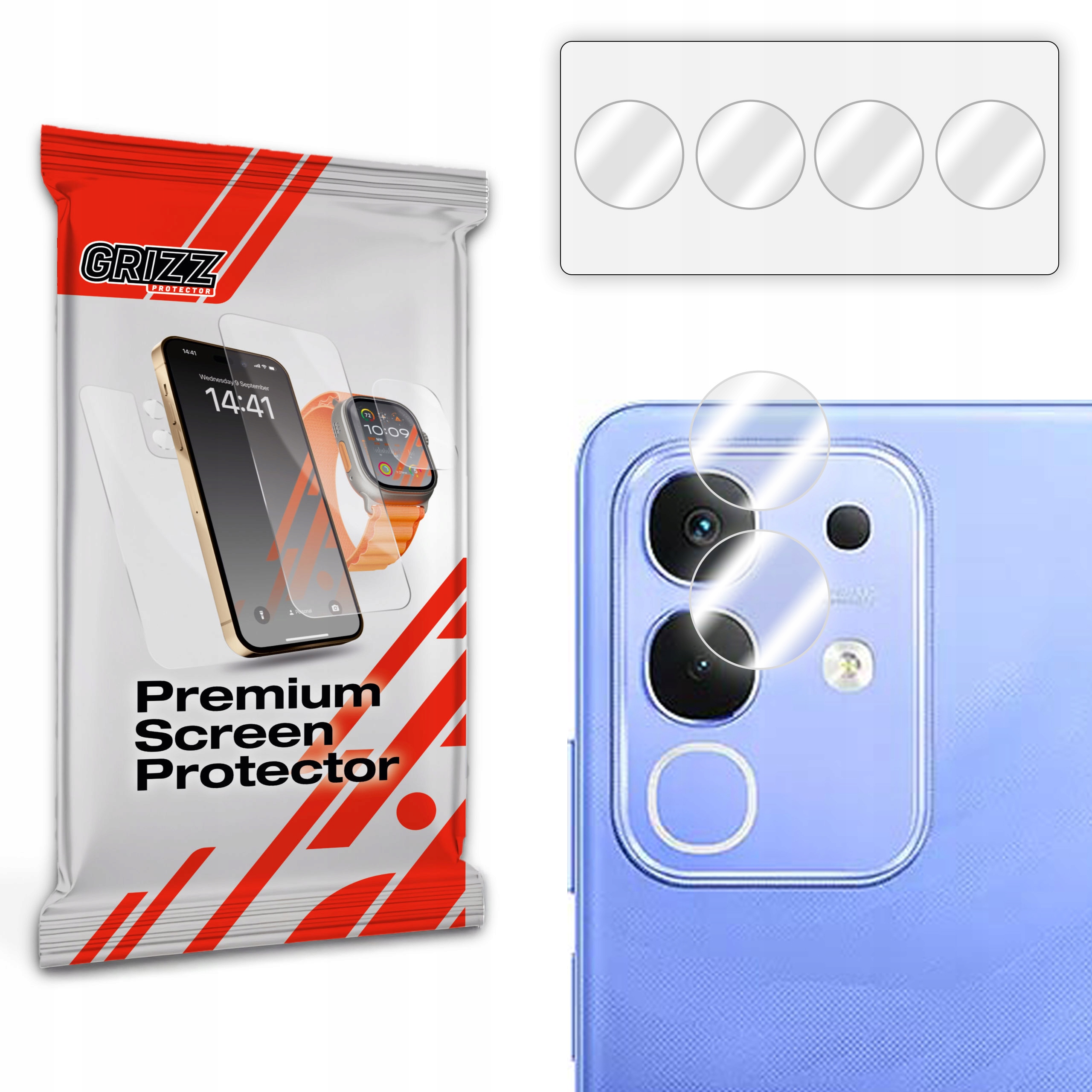 Szkło na aparat GrizzGlass HybridGlass Camera do Vivo iQOO Z10x – Doskonała ochrona obiektywu