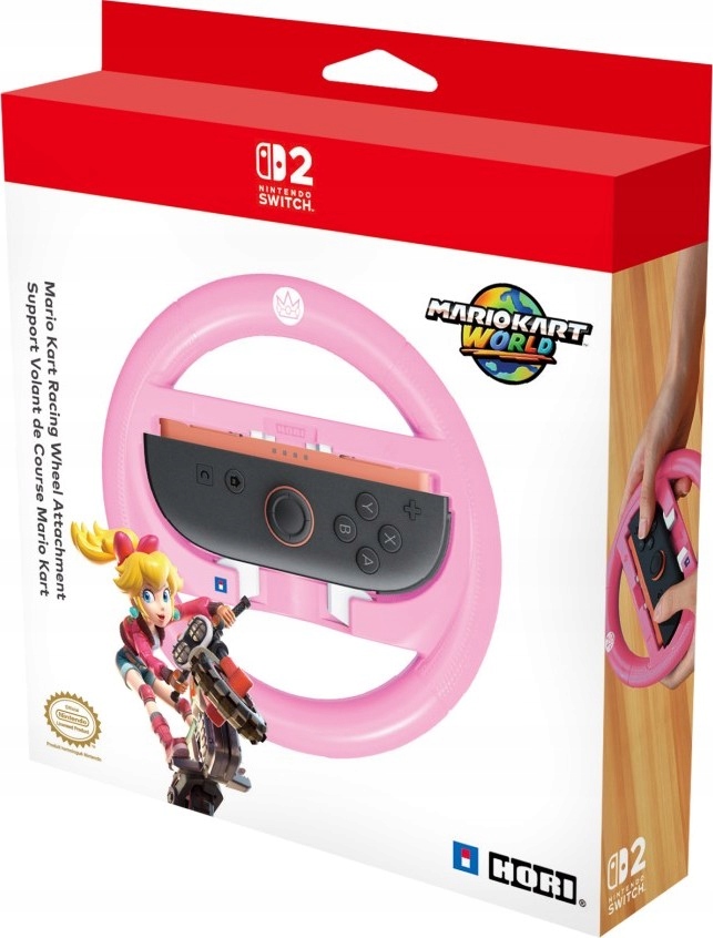 HORI Nintendo SWITCH 2 Kierownica na Joy-Con Peach – Wyścig w stylu Księżniczki