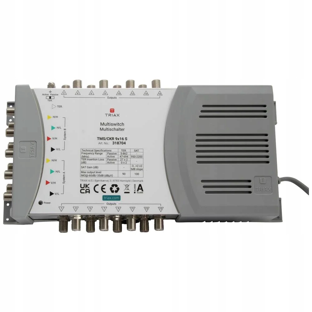 Triax MULTISWITCH TMS-9/16S – Wydajny rozdzielacz sygnału