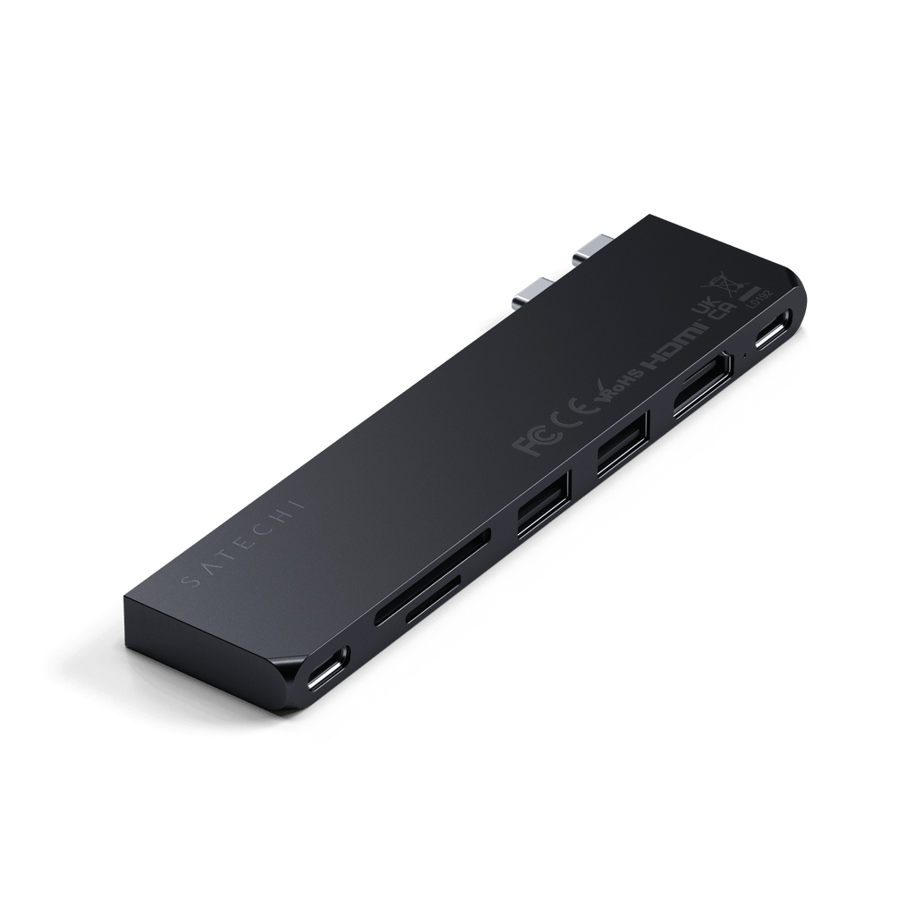 Satechi Pro Hub Slim – Aluminiowy hub z podwójnym USB-C do MacBooka