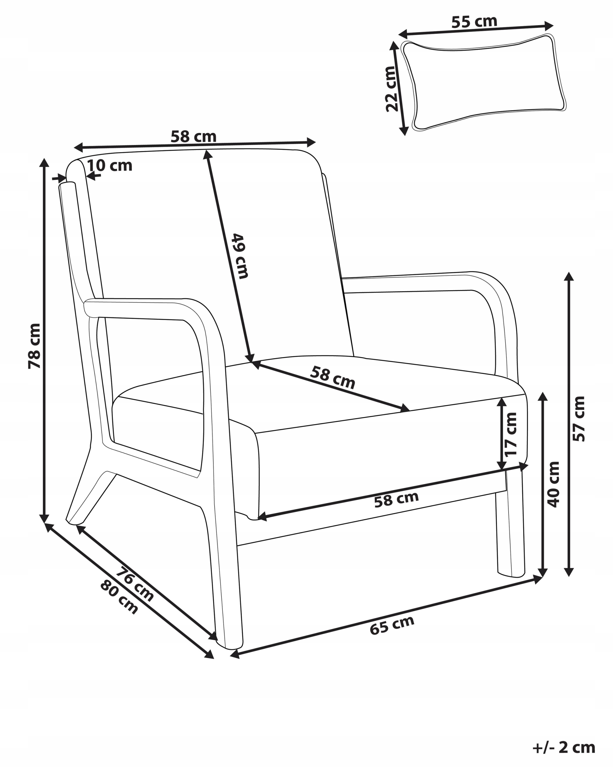 Wygodne siedzisko i podłokietniki