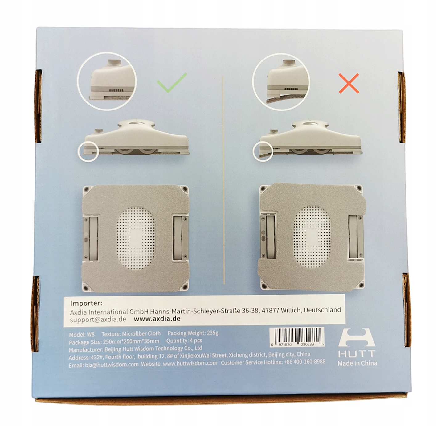 Kompatybilność z robotem sprzątającym HUTT W8