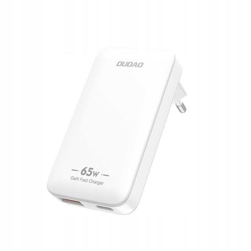 Ładowarka sieciowa GaN Dudao A65Q 65W USB-A / USB-C PD - ultracienka, biała