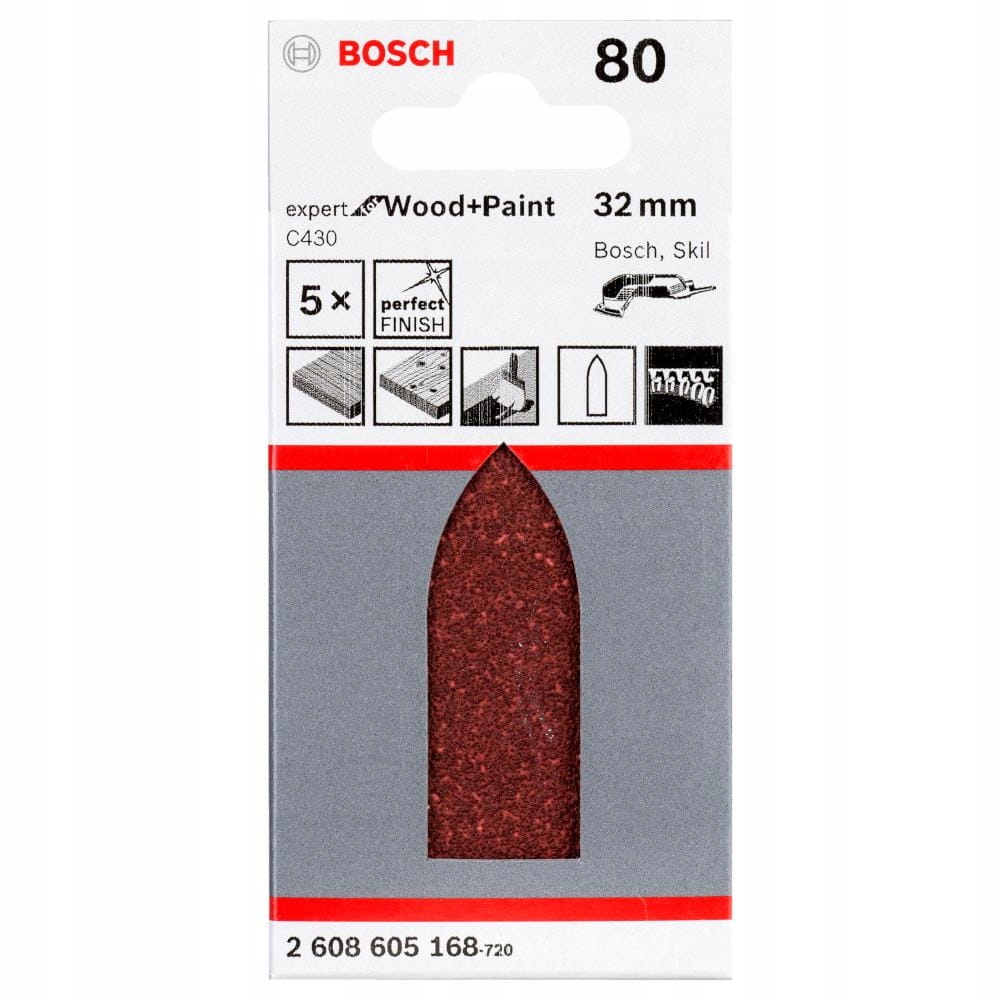Papier ścierny Bosch SLIBEBLAD DELTA EW 32MM K80 – Idealny do szlifowania drewna