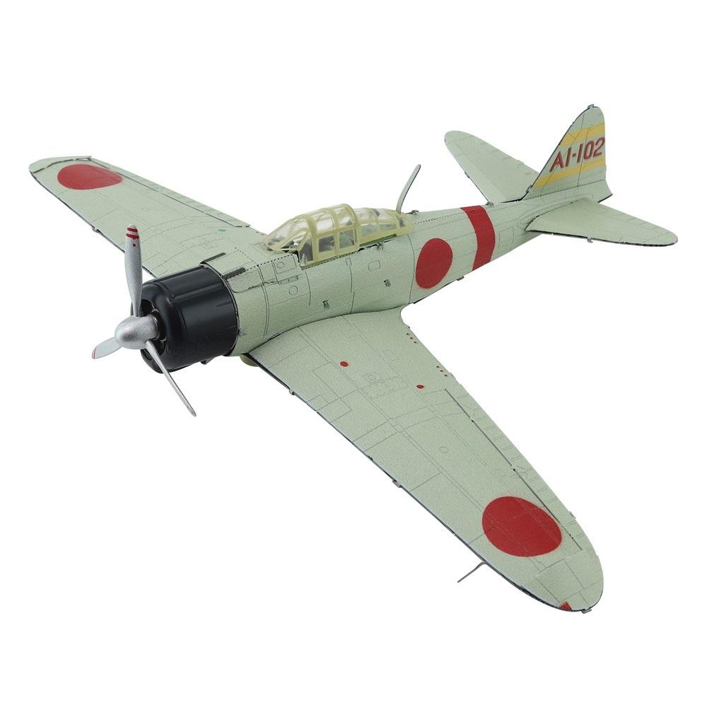 Puzzle Metalowe Model 3D - Samolot Mitsubishi A6M Zero – Idealna zabawa dla młodych konstruktorów