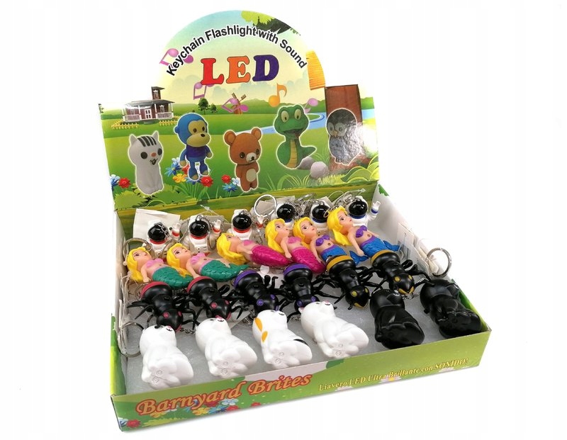 Brelok ze światłem i dźwiękiem (24szt) – Kolorowy dodatek do plecaka