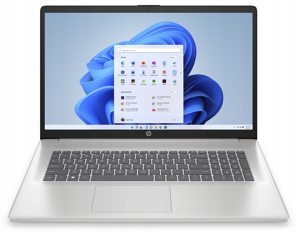 Laptop HP 17-cp0148ng – Wydajność i elegancja w srebrnym wydaniu