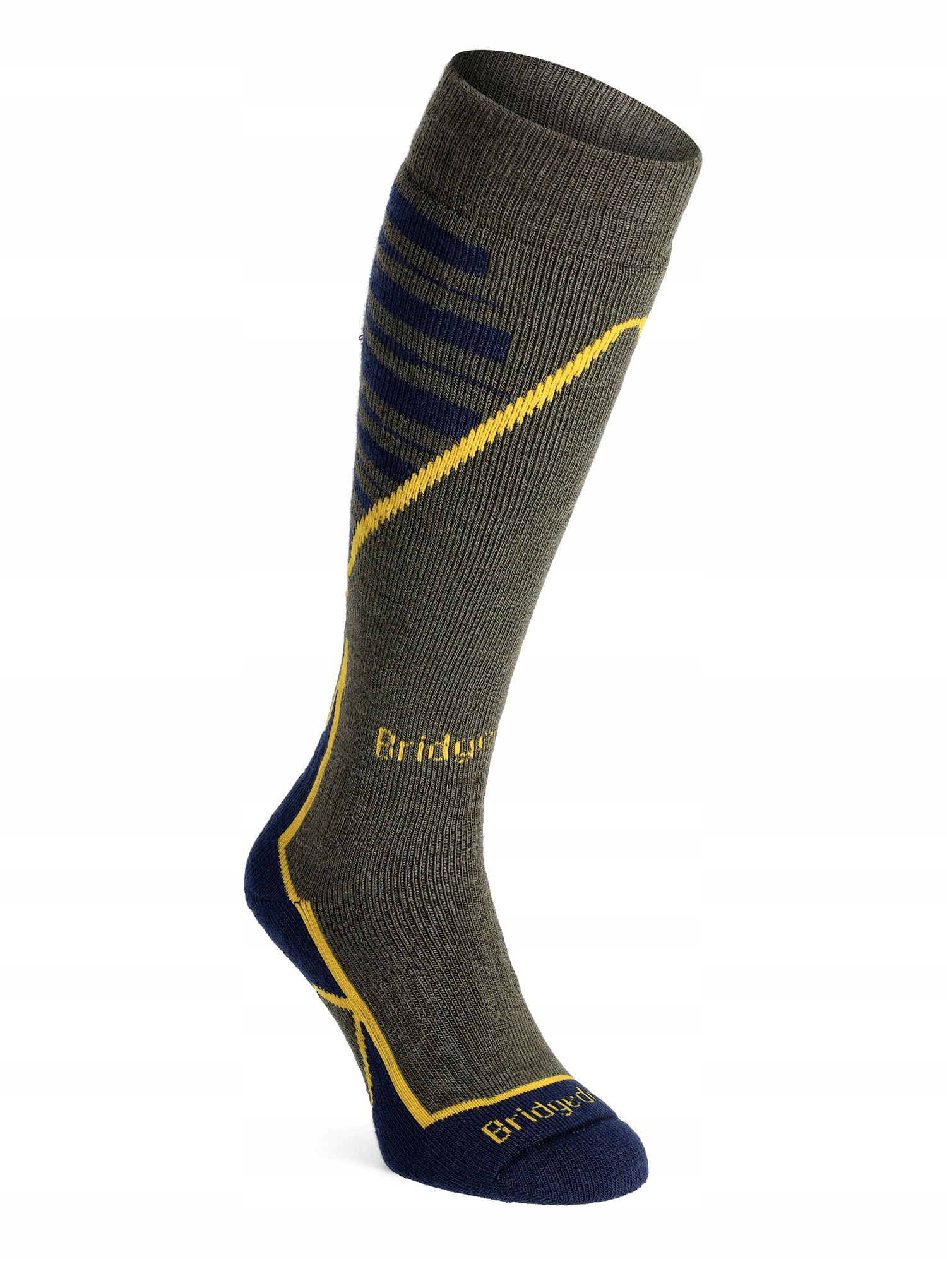Skarpety narciarskie Bridgedale Ski MW Plus - olive/navy 44-47 – Komfort i ochrona na stoku