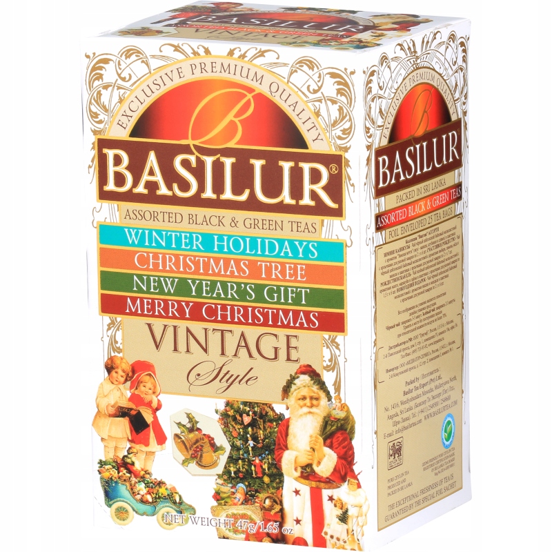 Herbata Cejlońska BASILUR Vintage Style Czarna i Zielona – Wyjątkowy Zestaw Smaków