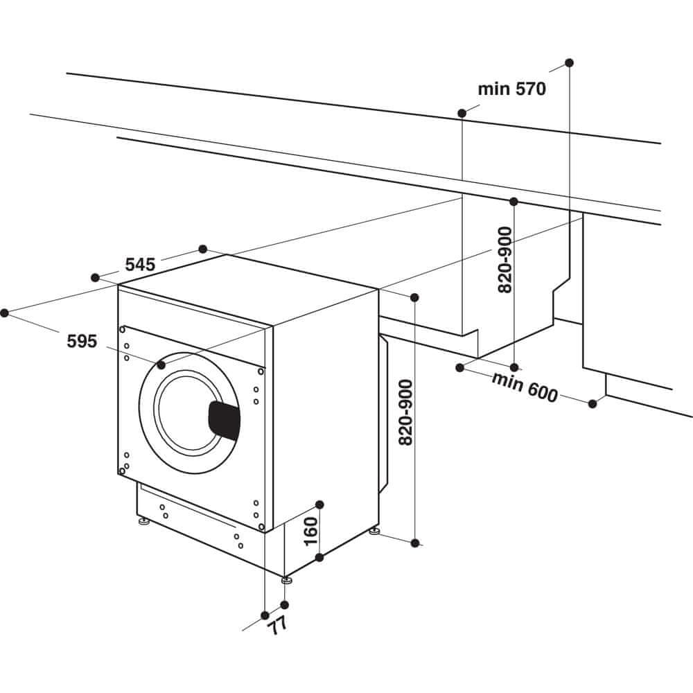 Pralka do zabudowy Whirlpool BI WMWG 71483E EU N – Nowoczesne rozwiązanie dla Twojej kuchni