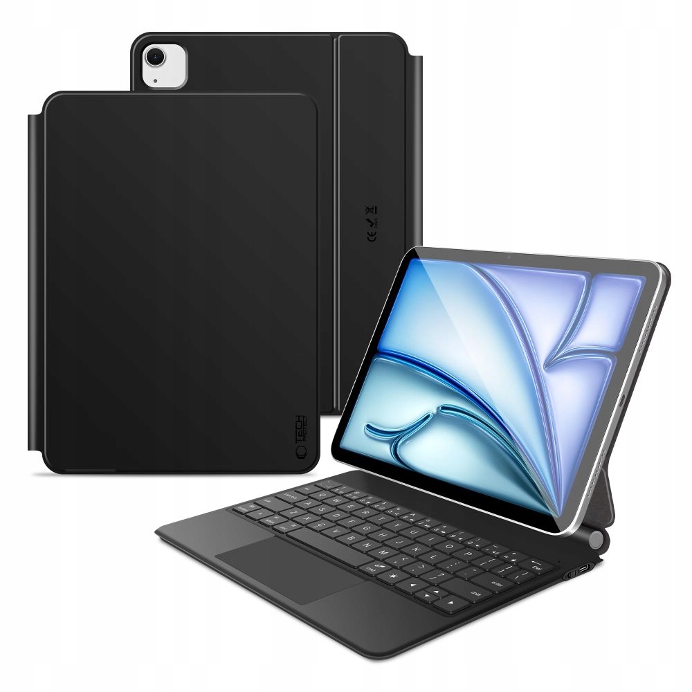 TECH-PROTECT SMARTCASE MAGNETIC + KEYBOARD IPAD AIR 10.9” 4 / 5 / 2020-2022 / 11” 6 / 7 / 2024-2025 BLACK – Nowoczesne etui z klawiaturą
