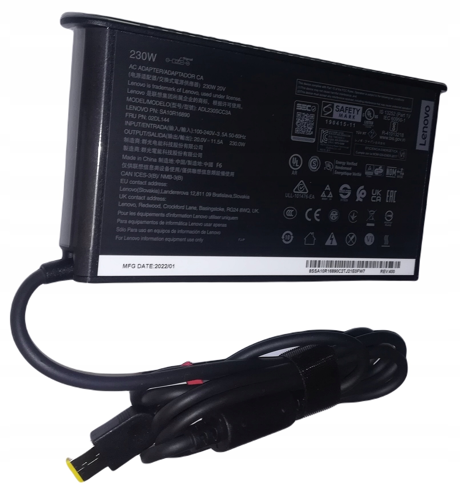 Zasilacz do laptopa Lenovo ThinkPad 230W Slim AC Adapter – Wydajne zasilanie dla Twojego laptopa