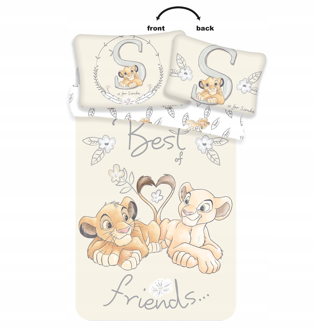 Jerry Fabrics vaikiškas patalynės komplekt Lion King Best Friends – Kolorowy świat snów