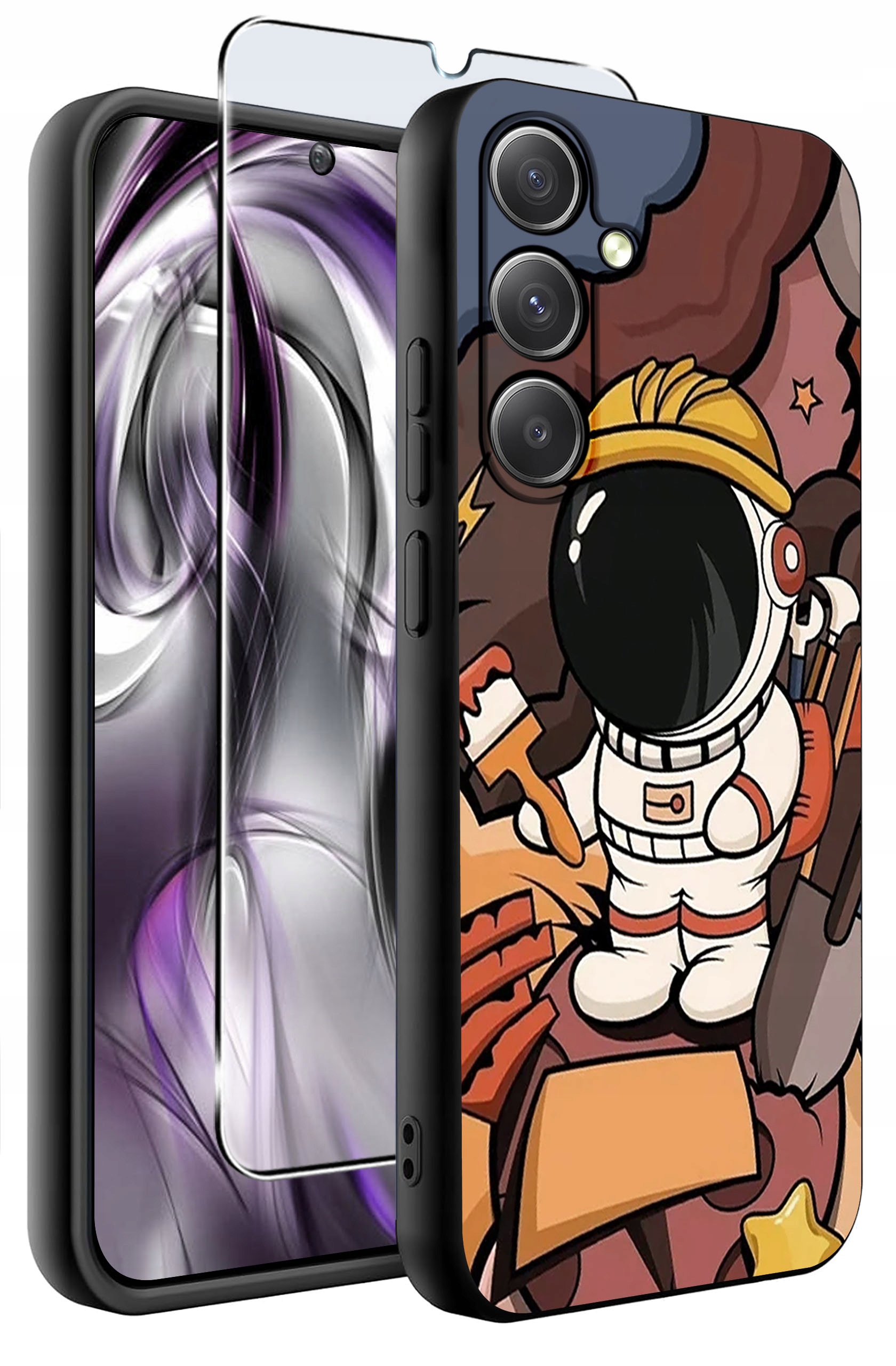 ETUI do Samsung S25+ Plus | Silikonowe Matt Case z Szkłem Hartowanym 9H