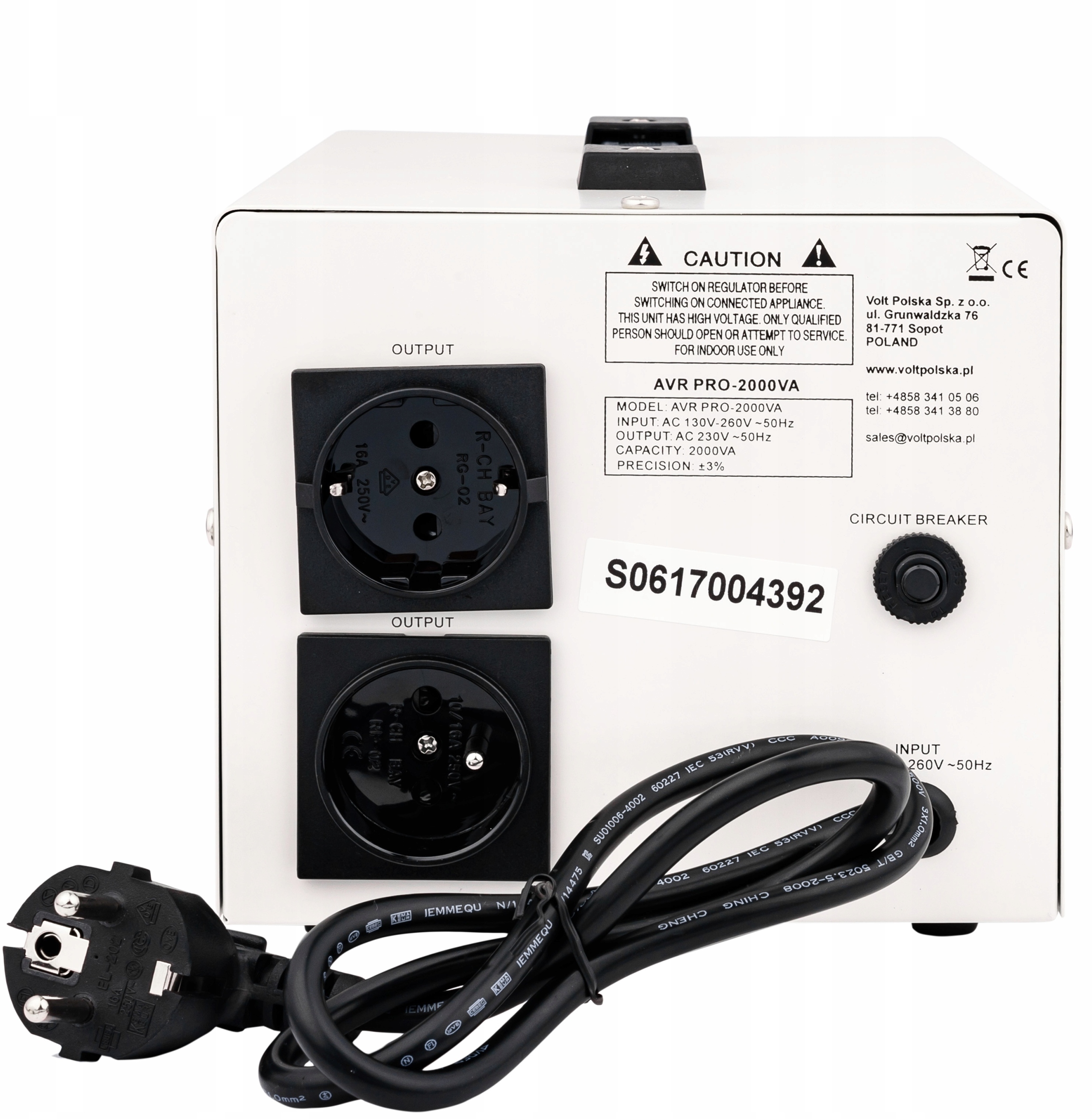 Stabilizator napięcia AVR PRO 2000VA 3% SERVO – Ochrona Twoich urządzeń