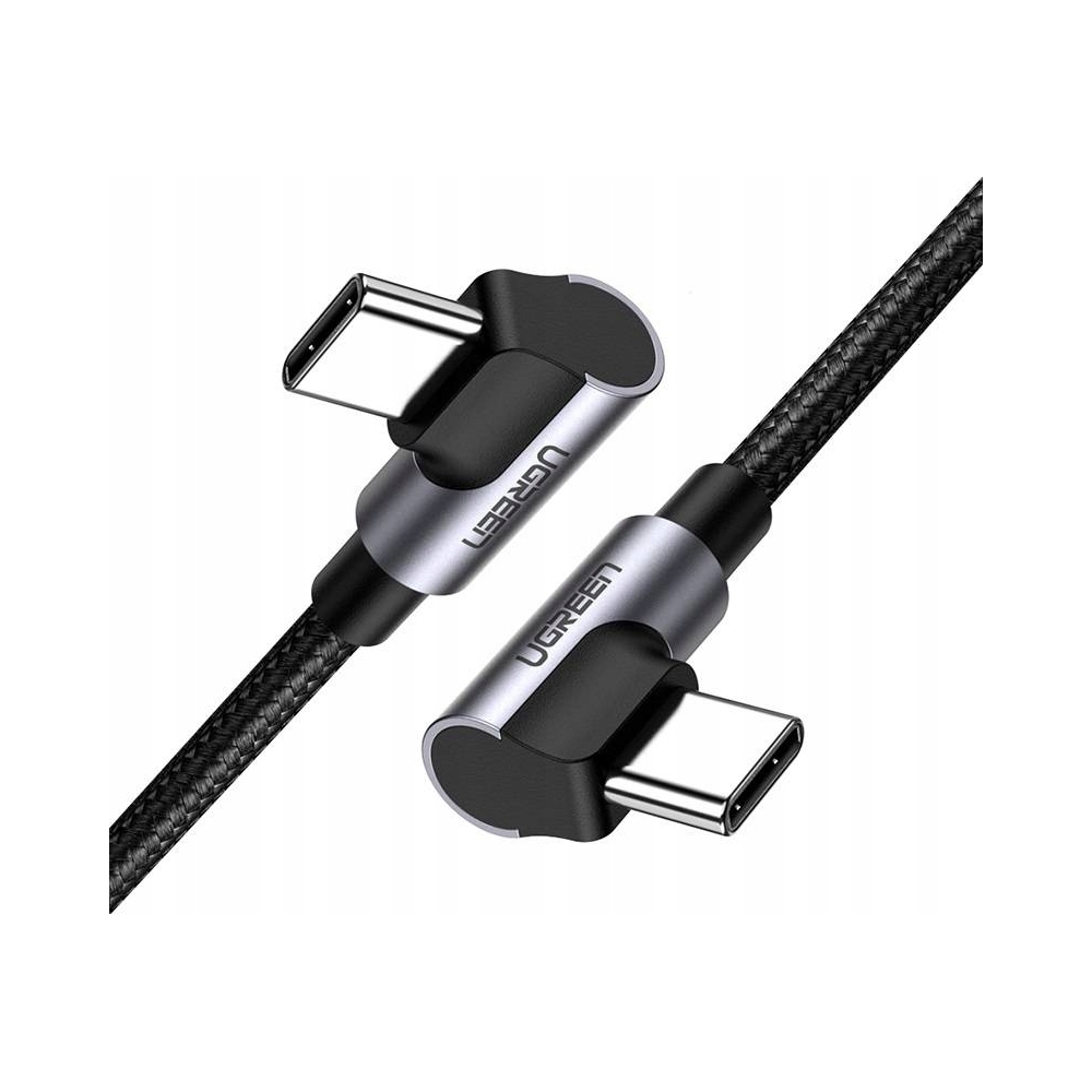 UGREEN KABEL PRZEWÓD USB-C DO USB-C KĄTOWY ŁADOWANIE QC 3.0 PD 3A 60W 1M