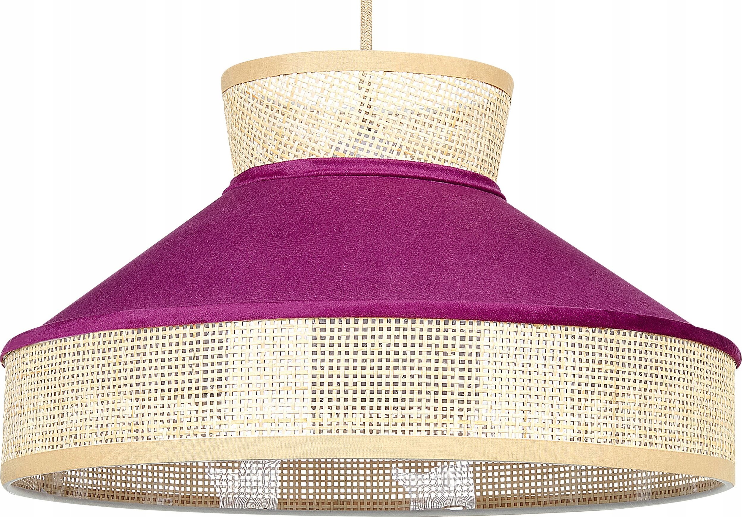 Lampa wisząca rattanowa naturalna z różowym BATALI – Stylowe oświetlenie do Twojego wnętrza