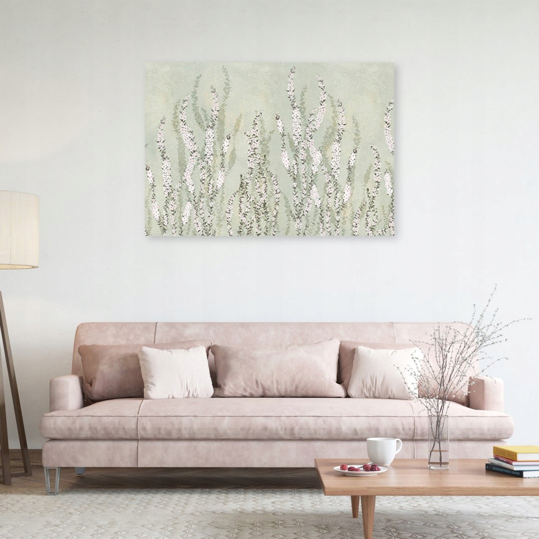 Feeby obraz na płótnie Kwiaty na tle ściany 60x40 – Elegancka dekoracja do Twojego wnętrza