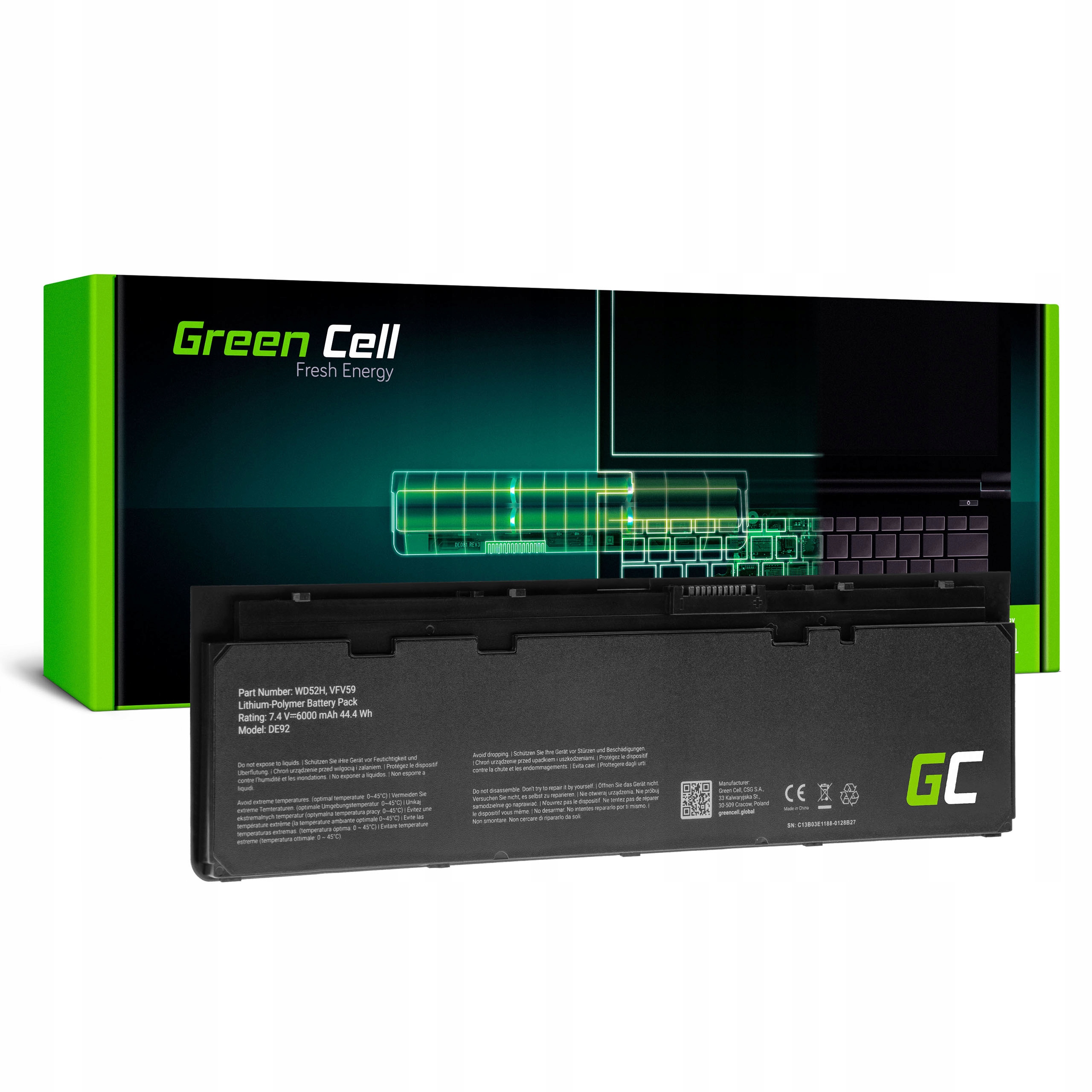 Bateria Green Cell GREEN CELL WD52H VFV59 do Dell Latitude E7240 E7250 – Wydajność i niezawodność