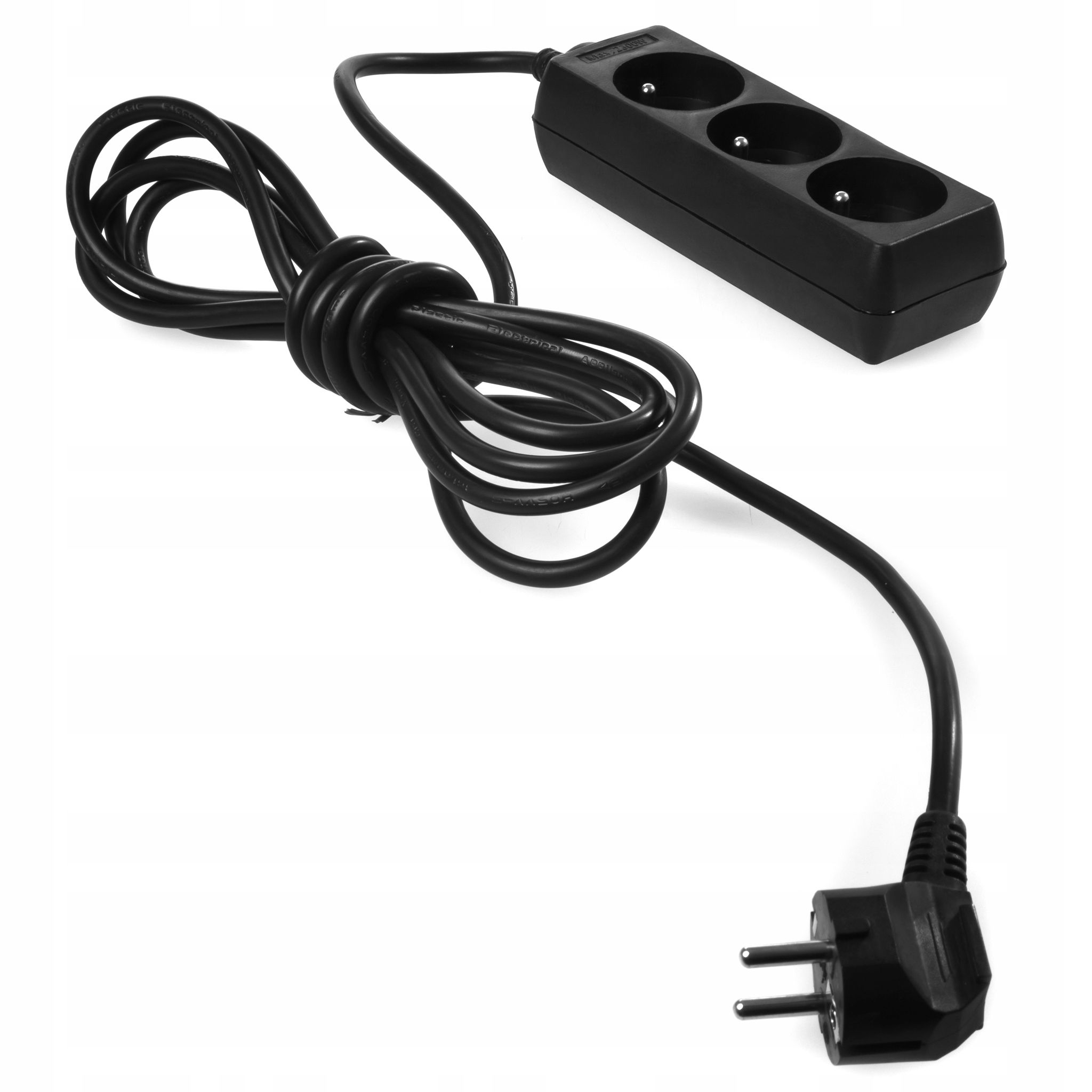 Przedłużacz PS-370/3,0 E Czarny 3G+0 3M 10A W-98177 – Niezawodne zasilanie w Twoim domu