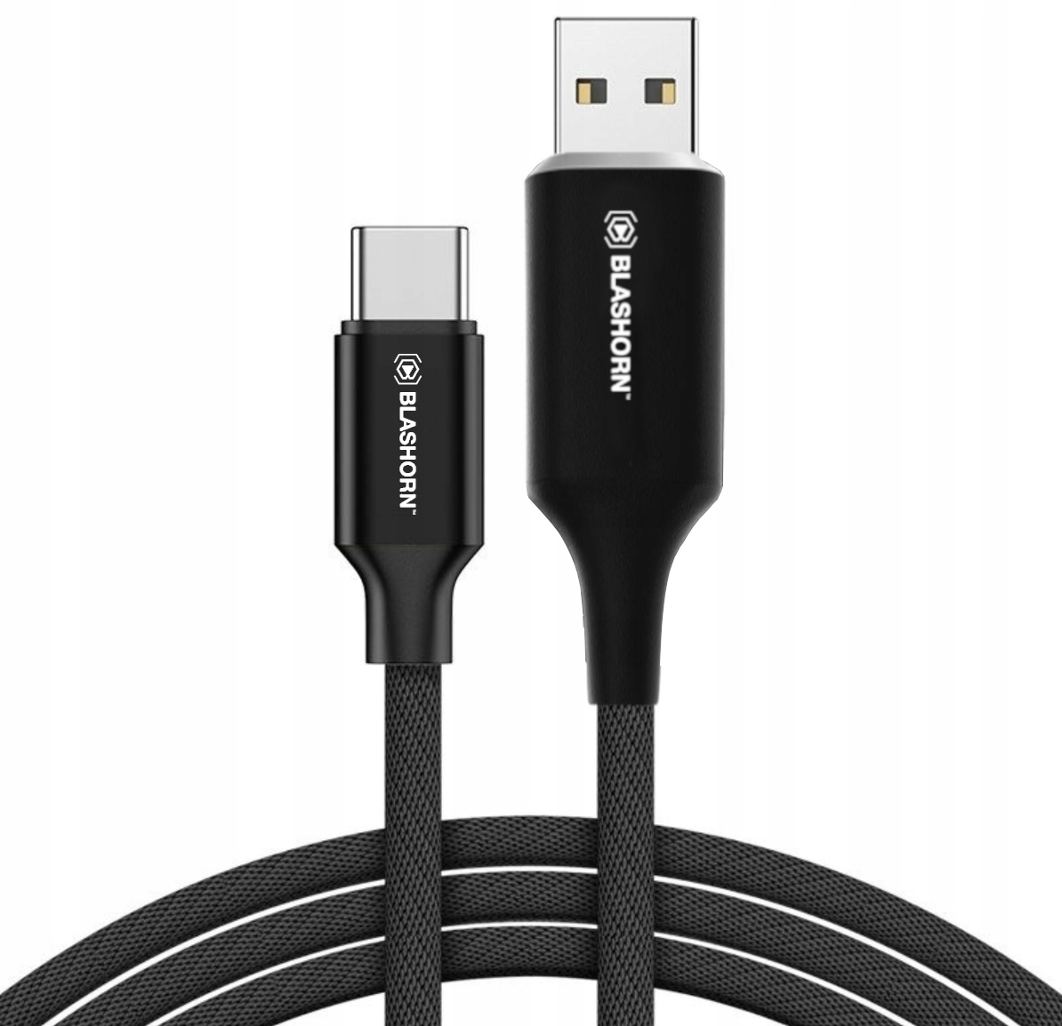 BLASHORN KABEL USB Typ C 2,4A 1,8M NYLONOWY OPLOT – Szybkie ładowanie i transfer danych