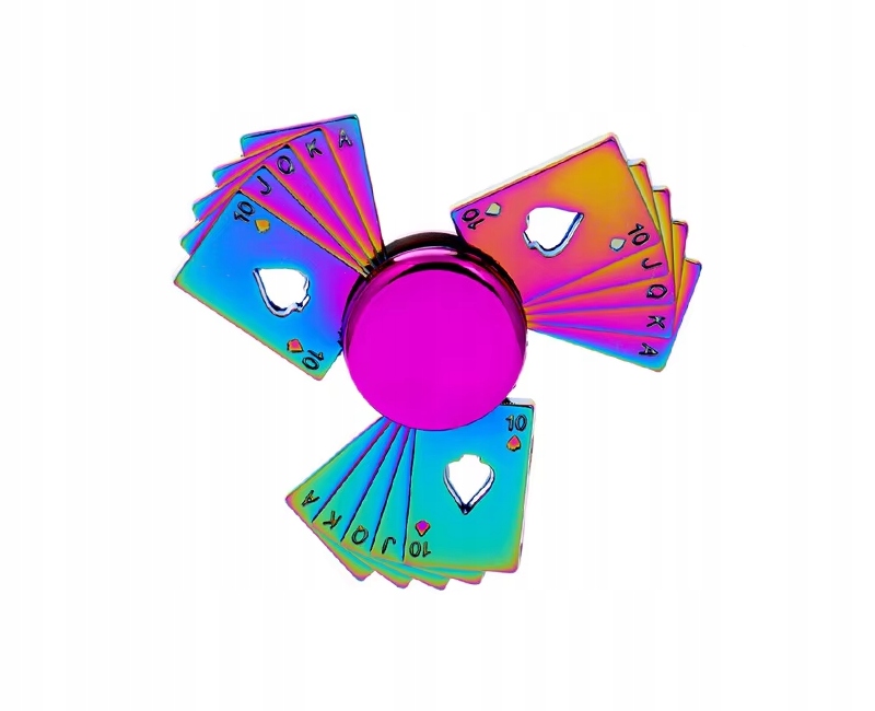 Kolorowy Spinner Antystresowy – Motyw Kart Pokerowych