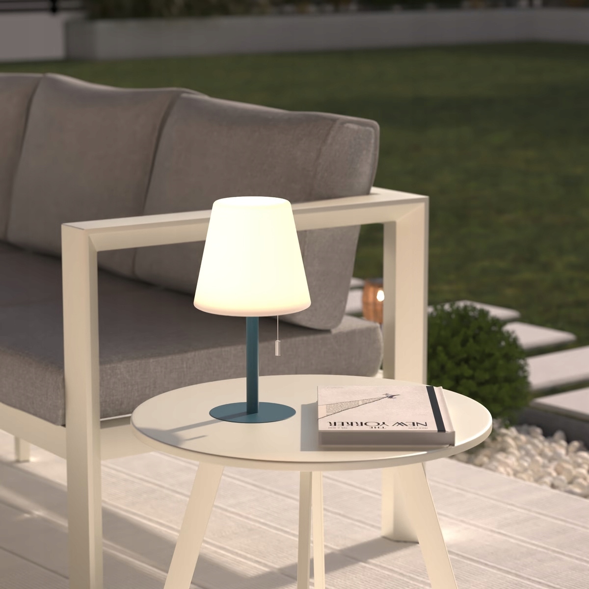 Lampa stołowa ZACK – Idealne oświetlenie na balkon i taras