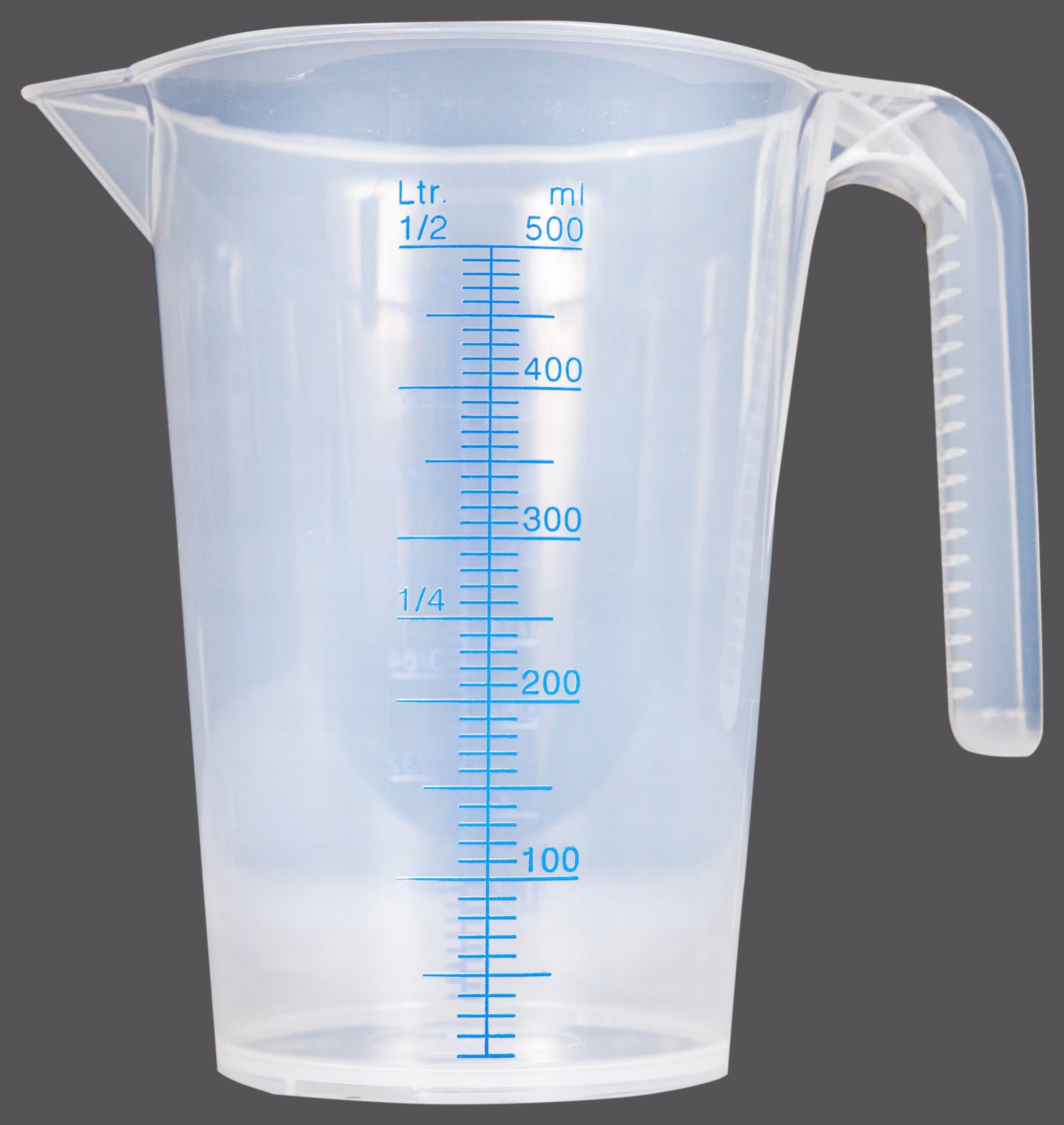 Miarka do oleju i chemii ze skalą 0,5 L - plastikowa