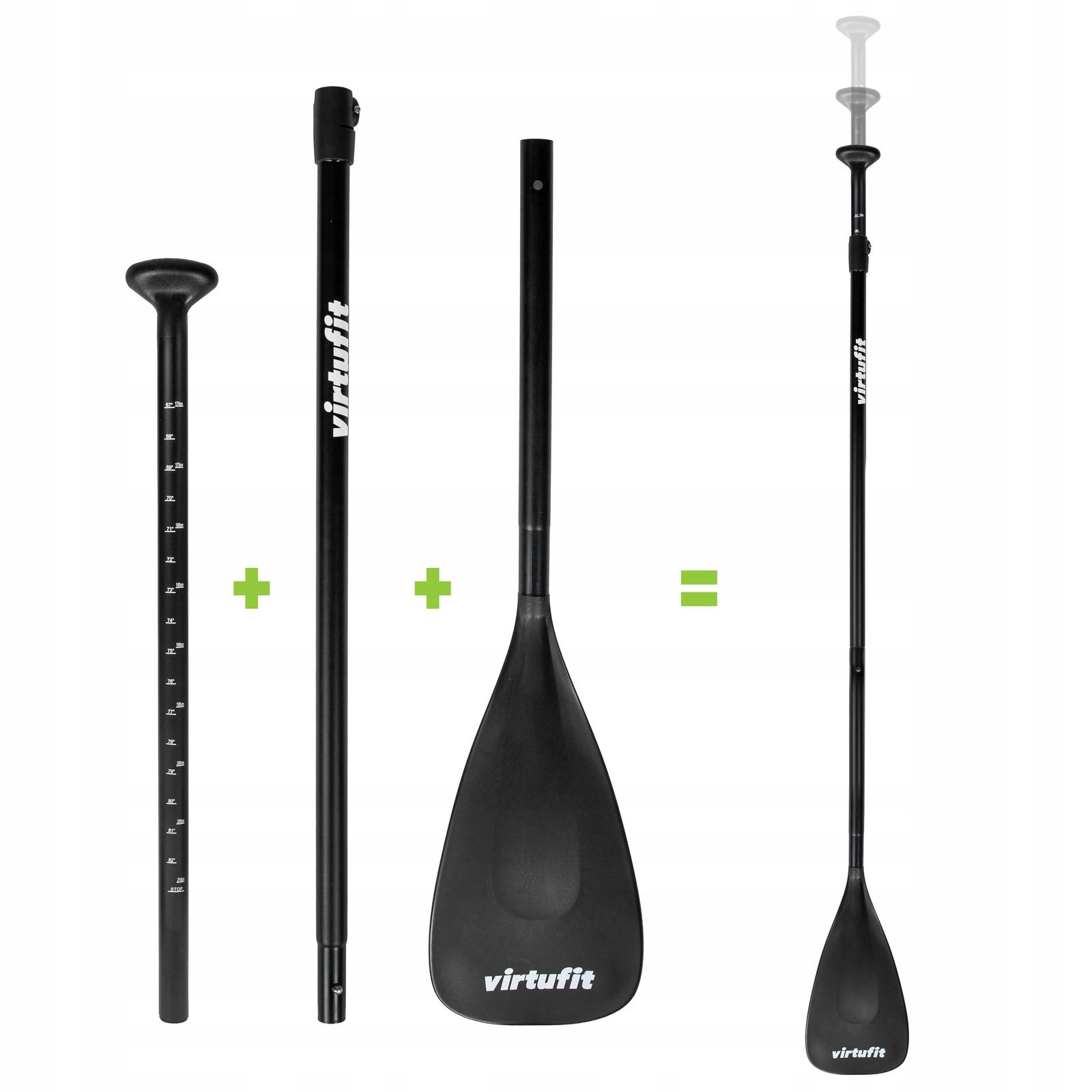 Deska SUP VirtuFit Surfer 305 czarna - z żaglem i akcesoriami dla miłośników sportów wodnych