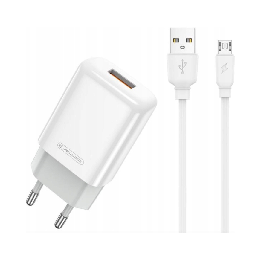 Ładowarka Sieciowa EU01 2.4A USB + Kabel USB-C – Szybkie ładowanie w eleganckim wydaniu