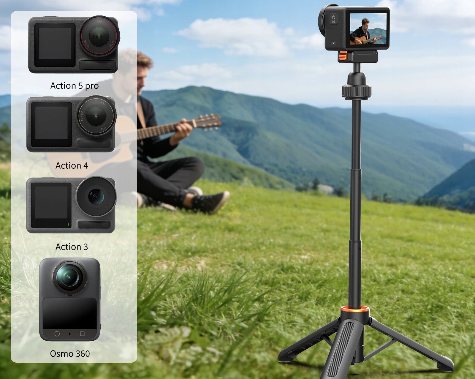 Magnetyczny Statyw Do DJI Osmo Action 5 Pro 4 3 Osmo 360 VRIG AC-79 – Twój idealny towarzysz nagrań