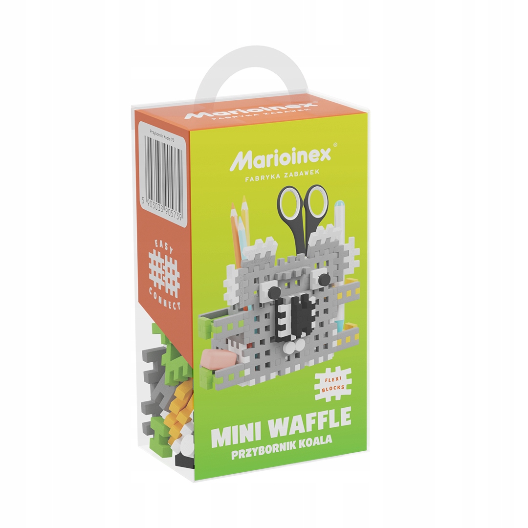 Marioinex Klocki konstrukcyjne Mini Waffle - Przybornik koala 70 elementów