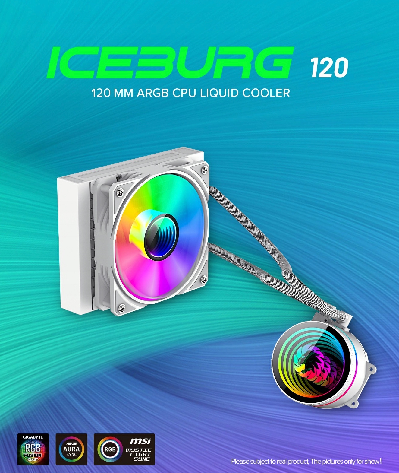 Gamemax CPU Liquid Cooler | ICEBURG 120 WT – Wydajność i styl w jednym