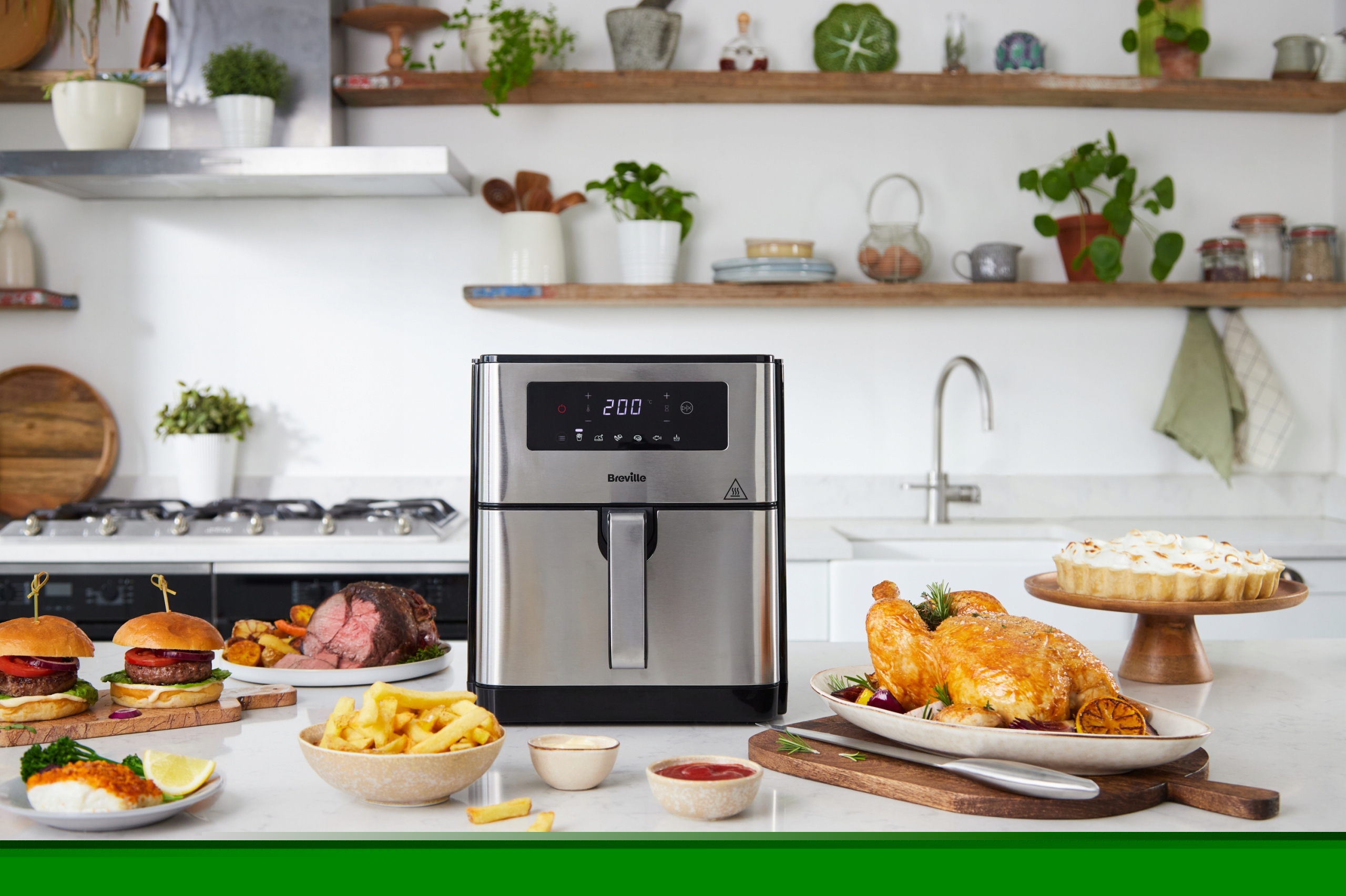 Frytkownica Beztłuszczowa Breville VDF131X 9 L Czarny Stal 1700 W – Zdrowe gotowanie w Twojej kuchni