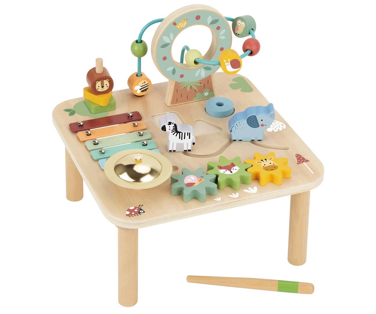 Stolik muzyczny edukacyjny Milly Mally 77040 – Ksylofon i zabawki manipulacyjne