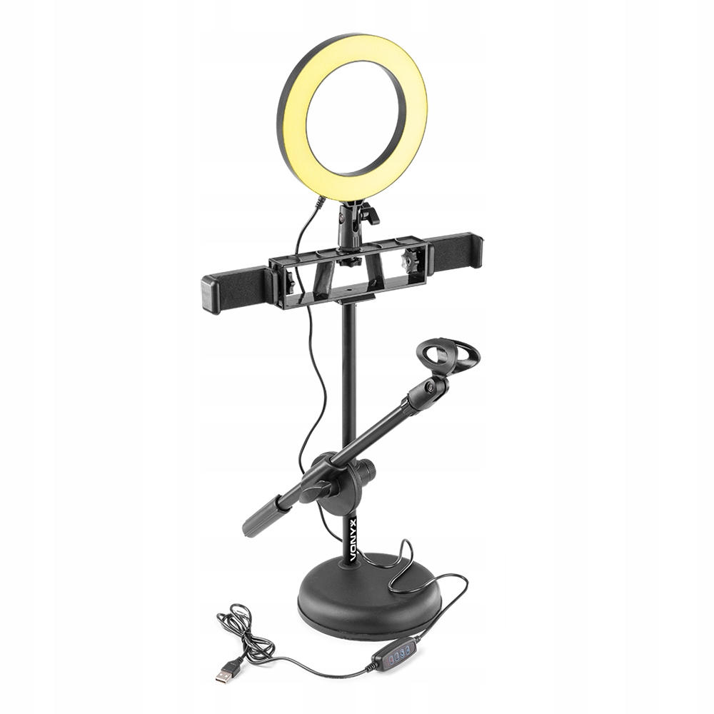 Lampa pierścieniowa LED RL20 USB + stojak – Profesjonalne oświetlenie do zdjęć i filmów