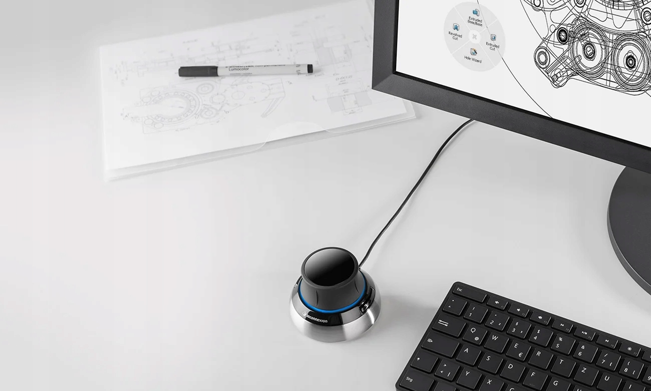 Wymiary i waga SpaceMouse Compact