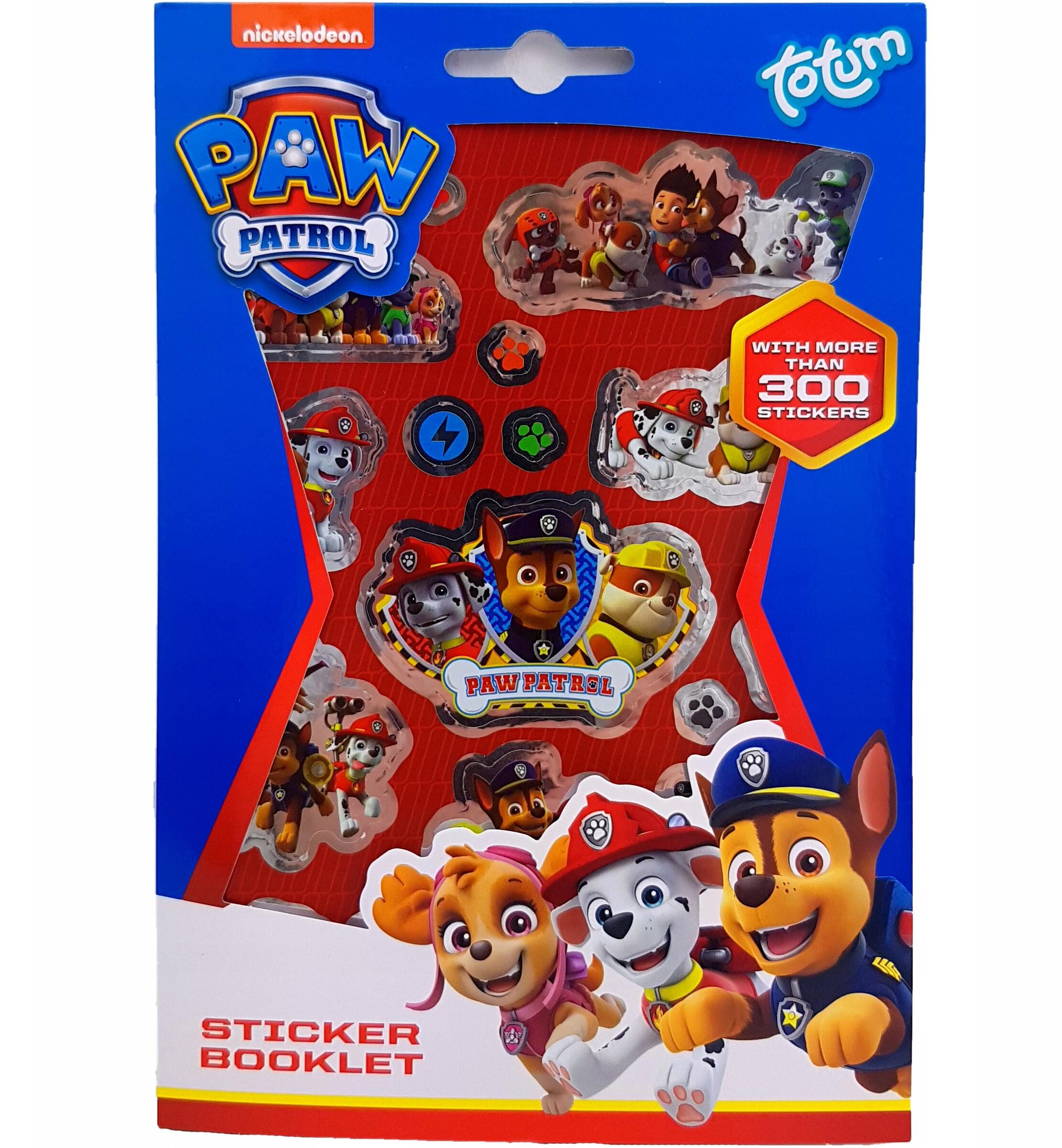 Kolorowe naklejki z ulubionymi bohaterami: Chase, Marshall, Skye i Rubble