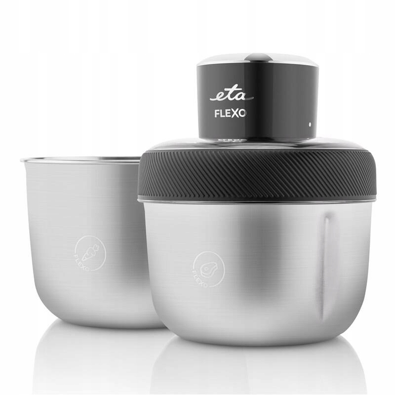 Dwa pojemniki ze stali nierdzewnej w zestawie