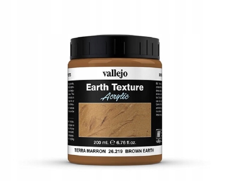 Vallejo Masa Earth Textures 200ml Brązowa ziemia – Idealna do tworzenia realistycznych dioram