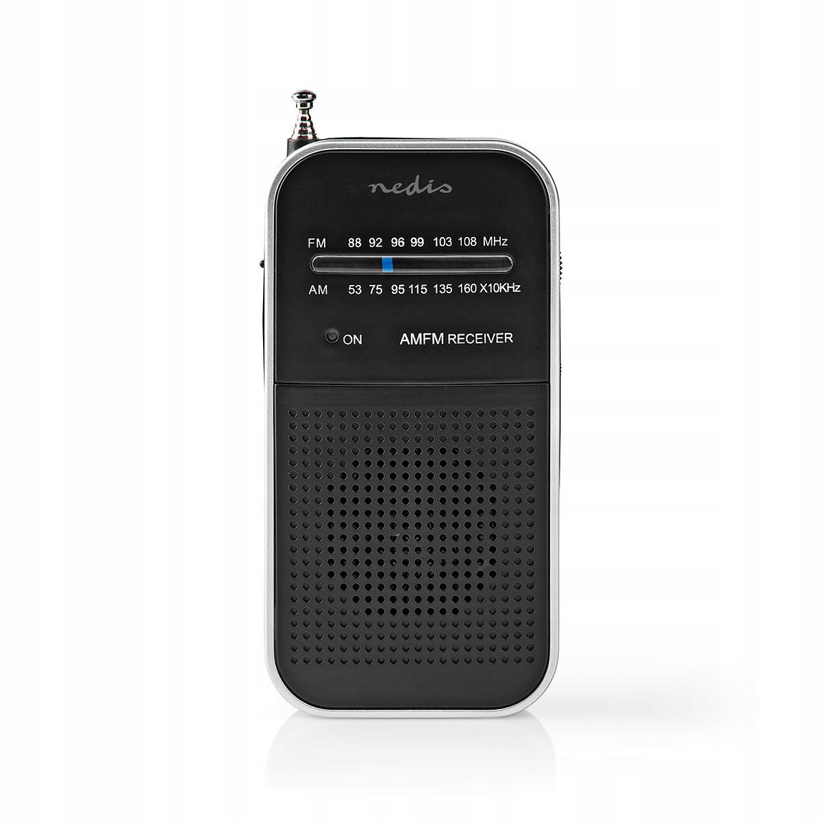 Radio Nedis RDFM1110SI – Przenośne analogowe radio w kolorze czarnym