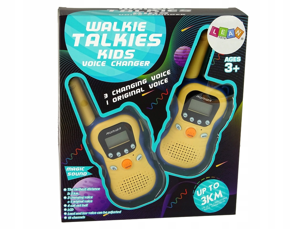 Zestaw Walkie Talkies Krótkofalówki Dla Dzieci Żółte 2 Szt. – Interaktywna zabawa dla małych odkrywców
