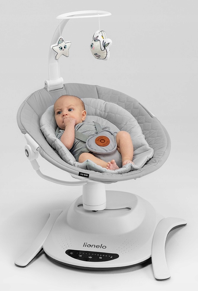 Lionelo Gultukas - sūpynės Lionelo Bella, szare betonowe – Idealne dla Twojego malucha