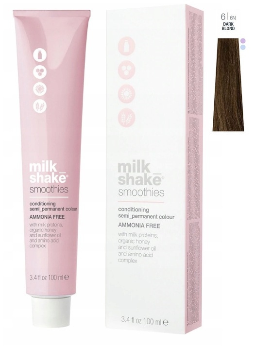 Milk Shake Smoothies – Półpermanentna farba do włosów 66N Dark Blond