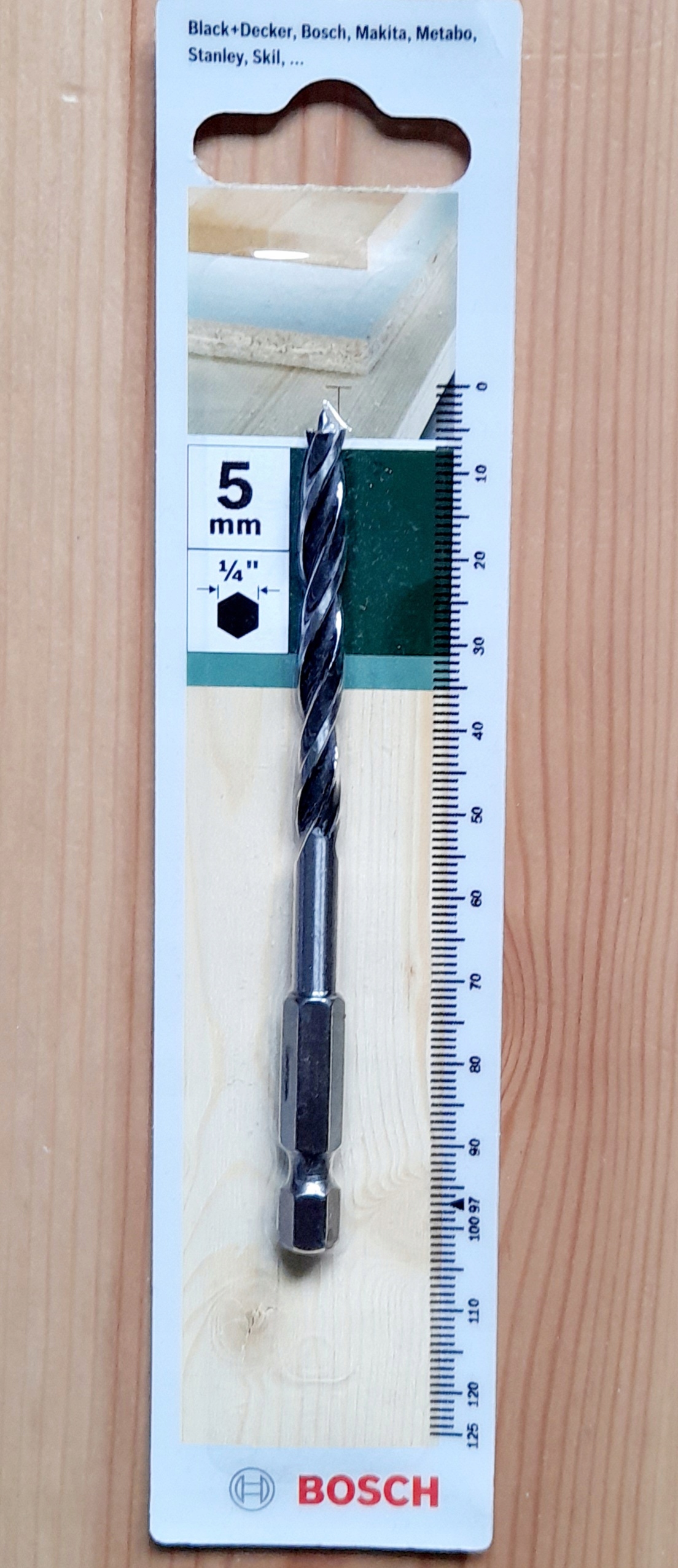 Wiertło spiralne DIY Holzbohrer HSS-R HEX Ø5mm – Idealne do drewna