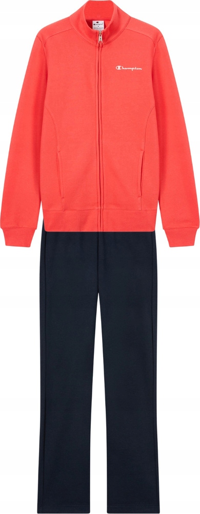 Dres damski Champion Full Zip Suit pomarańczowo-granatowy – Komfort i styl na co dzień