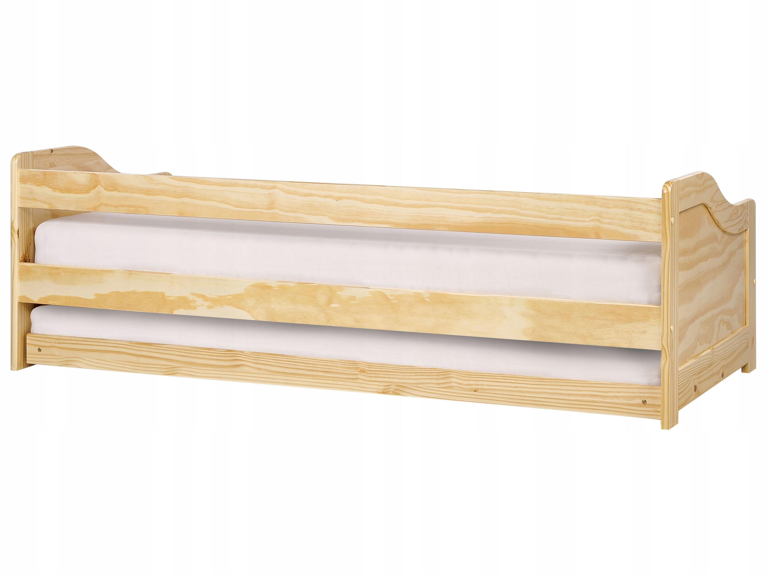 Łóżko wysuwane Drewno LUNERAY 90 x 200 cm – Elegancja i funkcjonalność w Twoim wnętrzu